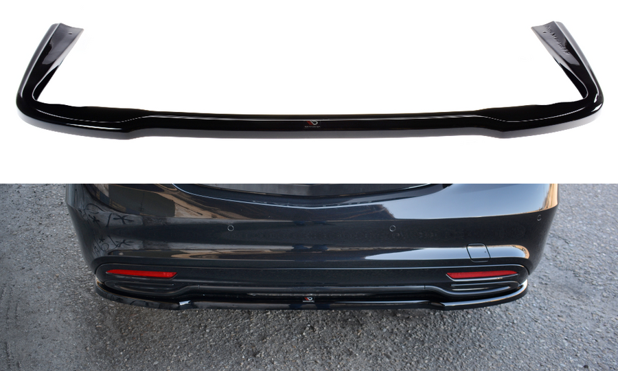 Maxton Design ME-S-222-AMGLINE-RD1T Central Rear Splitter Mercedes Benz S-Class W222 AMG-Line | Duco Car Parts UK Car Parts