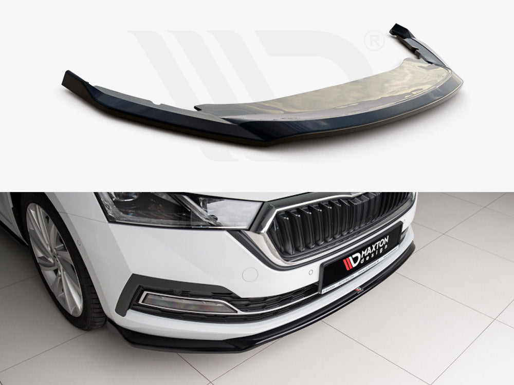 Maxton Design SK-OC-4-FD2T Front Splitter V2 Skoda Octavia MK4 (2019-) | Duco Car Parts UK Car Parts