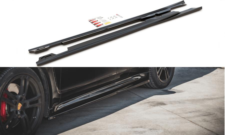 Maxton Design PO-PA-970-T-SD1T Side Skirts Diffusers V.1 Porsche Panamera Turbo 970 (Facelift) | Duco Car Parts UK Car Parts