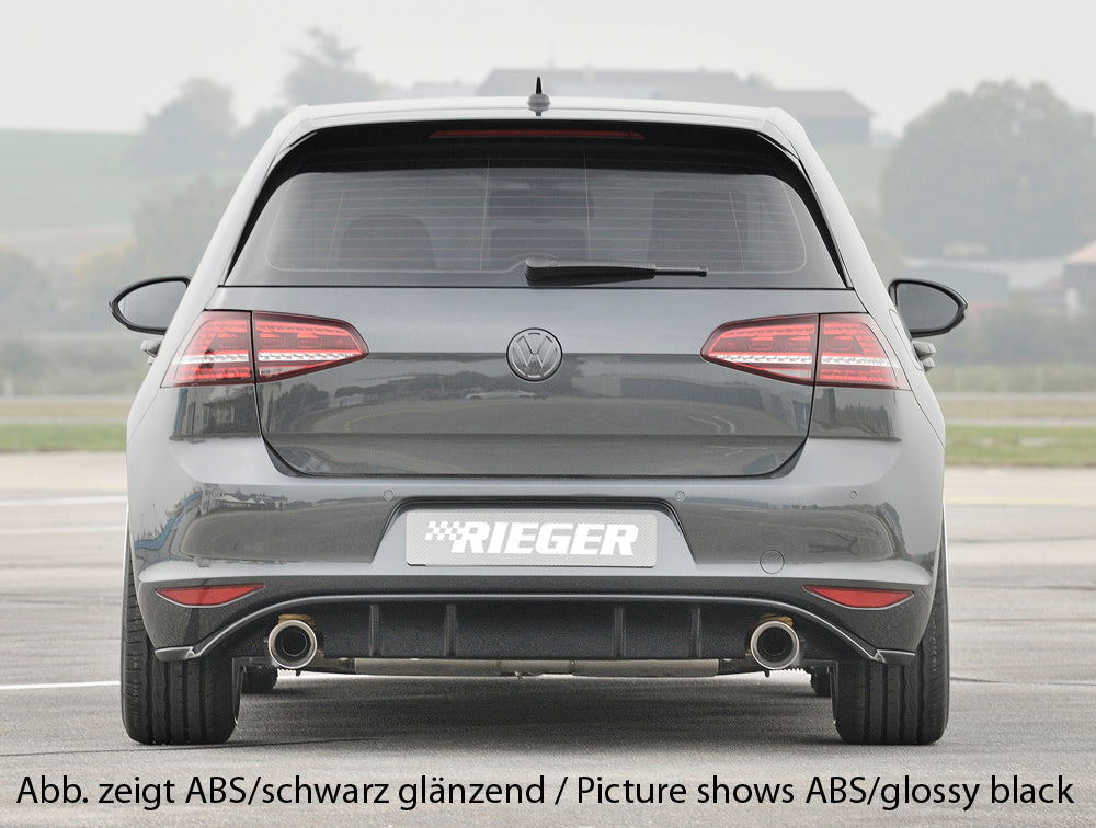 Rieger 00059563 VW Mk7 Golf Rear Diffuser for Sport Tailpipe Left & Right (GTI Clubsport & GTI) -  Matte Black