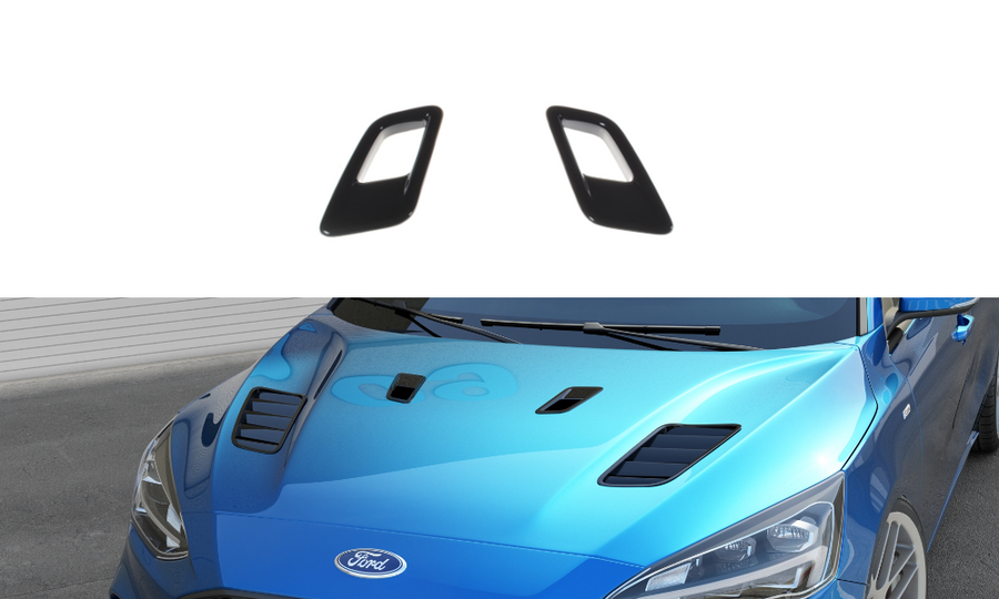 Maxton Design FO-FO-4-BV2T Bonnet Vents (Smaller) Ford Focus ST / ST-Line MK4 | Duco Car Parts UK Car Parts
