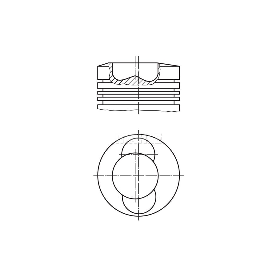 MAHLE ORIGINAL 099 83 02 Piston 101,0 mm, without cooling duct