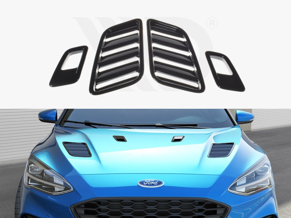 Maxton Design FO-FO-4-BV1+BV2T Set of Bonnet Vents Ford Focus MK4 St/ St-line | Duco Car Parts UK Car Parts