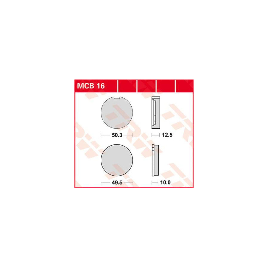TRW Organic Allround Mcb16 Brake Pad Set