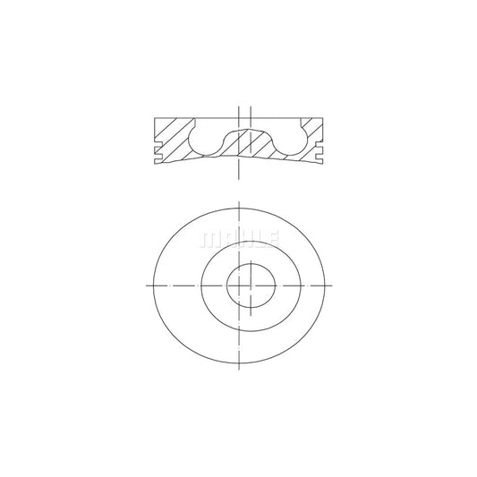 MAHLE ORIGINAL 016 02 01 Piston 83,0 mm, with cooling duct, with piston ring carrier
