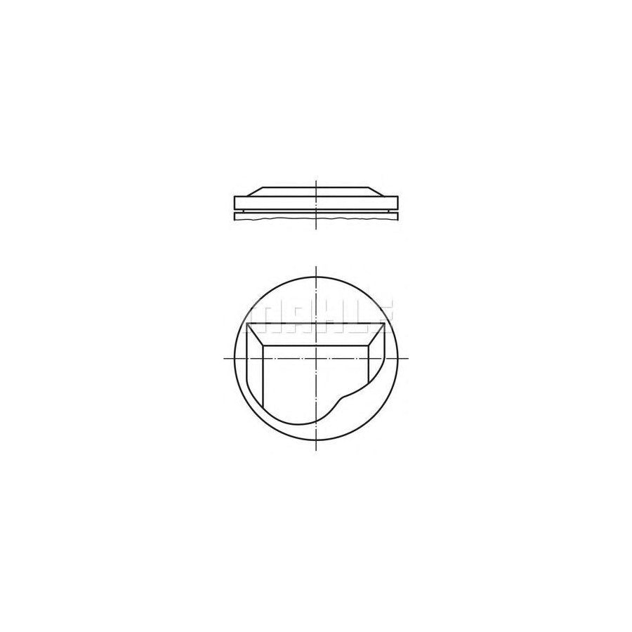 MAHLE ORIGINAL 082 24 01 Piston 92,25 mm, with piston rings