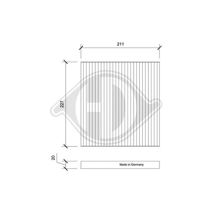Diederichs Dci0229 Pollen Filter For Nissan Micra Iv Hatchback (K13) | Duco Car Parts UK Car Parts
