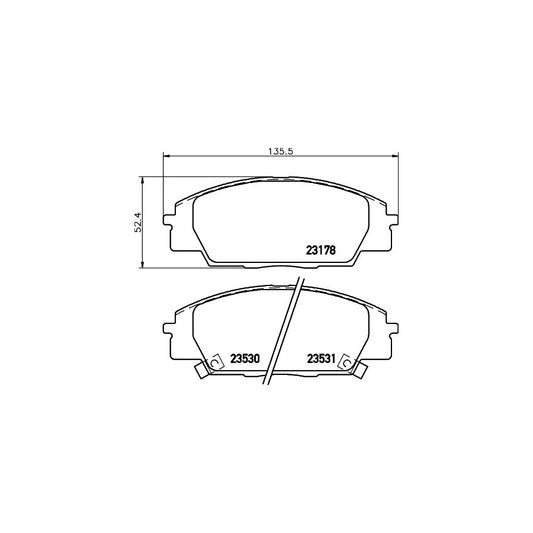 Hella 8DB 355 009 731 Brake Pad Set With Acoustic Wear Warning