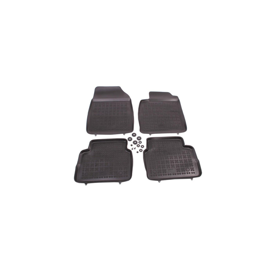 REZAW PLAST 200502 Floor mat set for OPEL VECTRA Elastomer, Front and Rear, Quantity: 4, Black