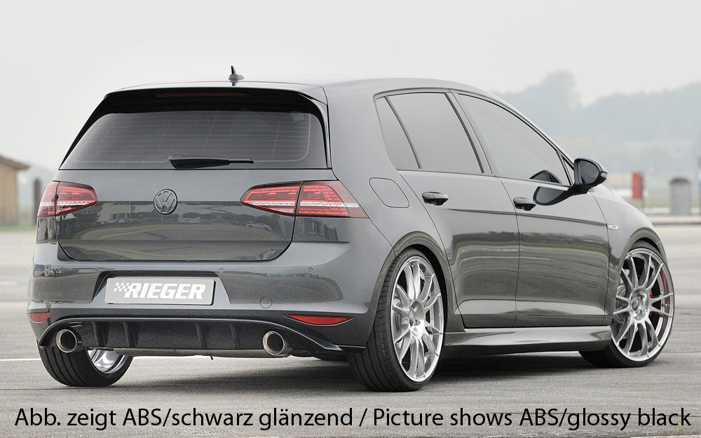 Rieger 00059563 VW Mk7 Golf Rear Diffuser for Sport Tailpipe Left & Right (GTI Clubsport & GTI) -  Matte Black