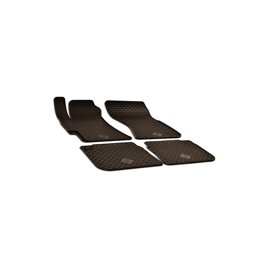 WALSER Tailored 50795 Floor mat set Elastomer, Front and Rear, Quantity: 4, Black