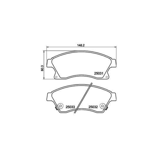 Hella 8DB 355 015 231 Brake Pad Set With Acoustic Wear Warning With Accessories