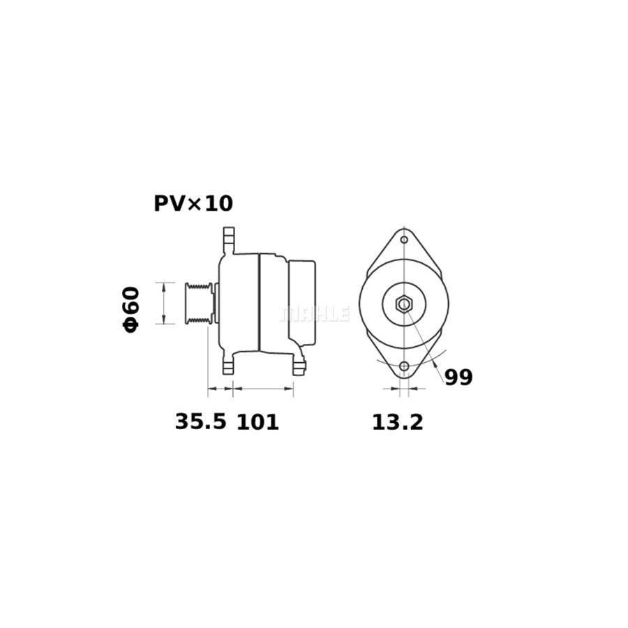 MAHLE ORIGINAL 011 54 V1 Piston Ring Kit Cyl.Bore: 80,2mm