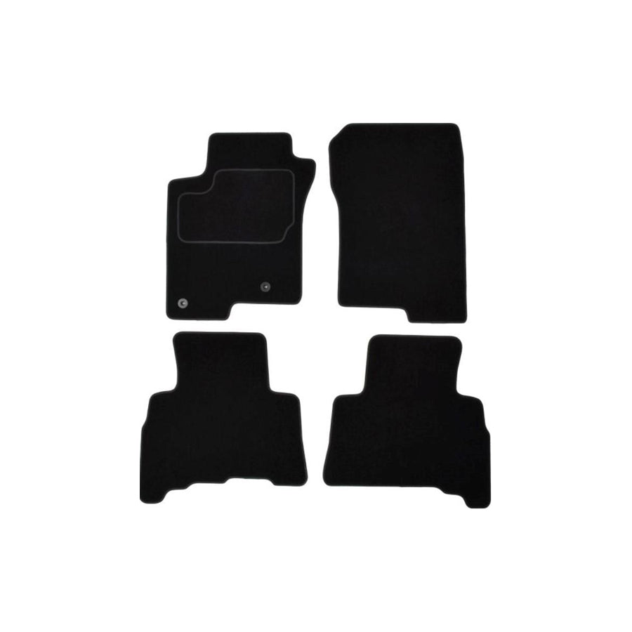 MAMMOOTH A041 TOY240 PRM 01 Floor mat set for TOYOTA Land Cruiser Prado 150 (J150) Textile, Front and Rear, Quantity: 4, Black