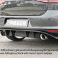 Rieger 00059562 VW Mk7 Golf GTI Rear Diffuser - V6-Look