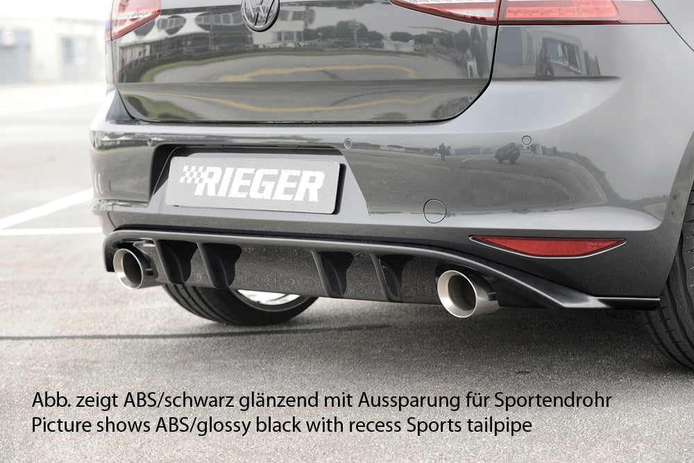 Rieger 00059562 VW Mk7 Golf GTI Rear Diffuser - V6-Look