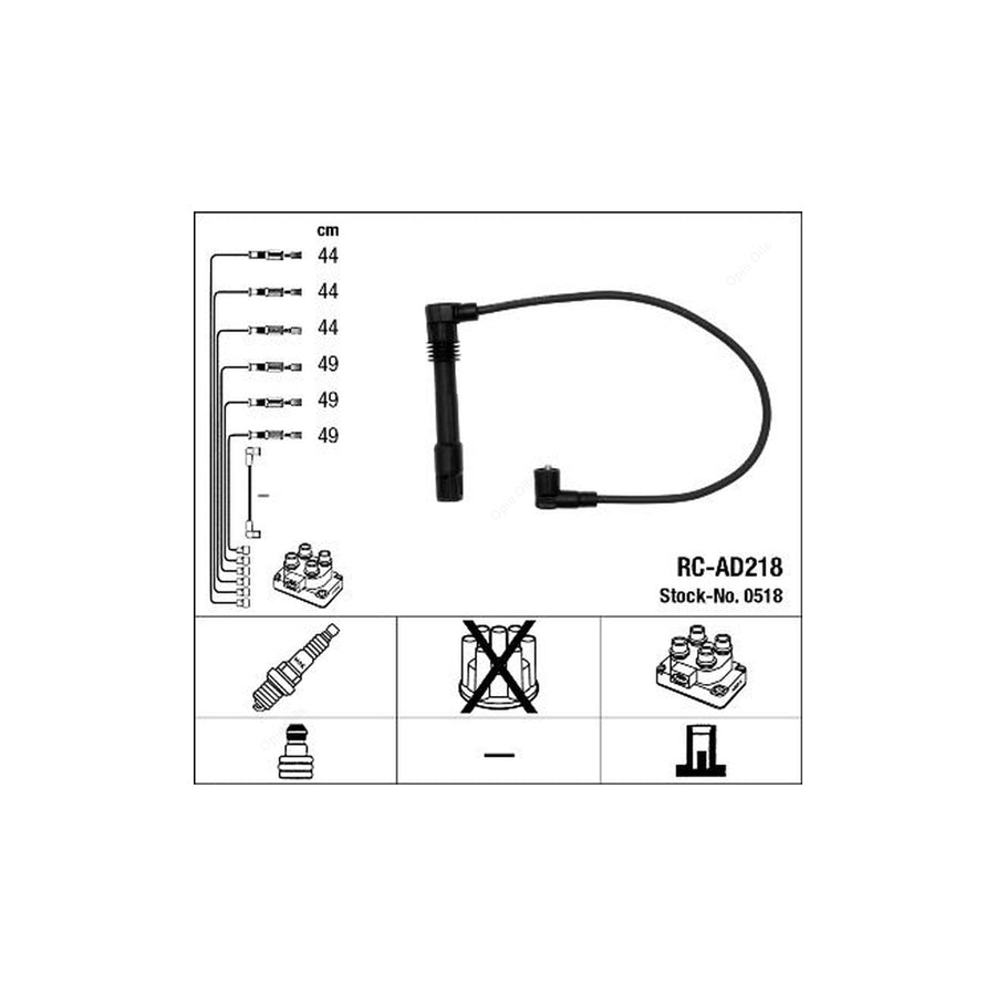 NGK Ignition Cable Kit RC-AD218 (NGK0518)
