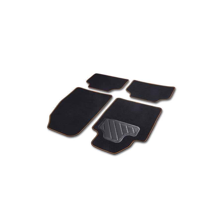 CARTREND Universal fit 10609 Floor mat set Textile, Front and Rear, Quantity: 4, Black