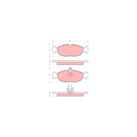 TRW Gdb1569 Brake Pad Set Prepared For Wear Indicator