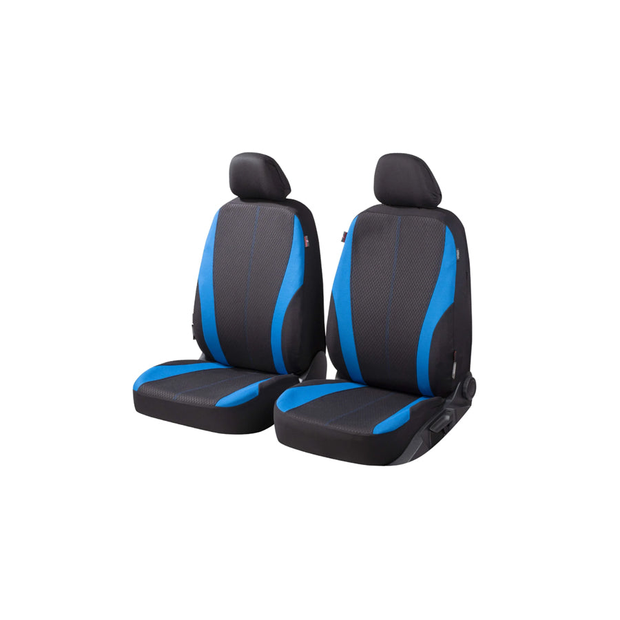 WALSER Dundee , ZIPP IT 11855 Car seat cover Blue/black, Polyester, Front