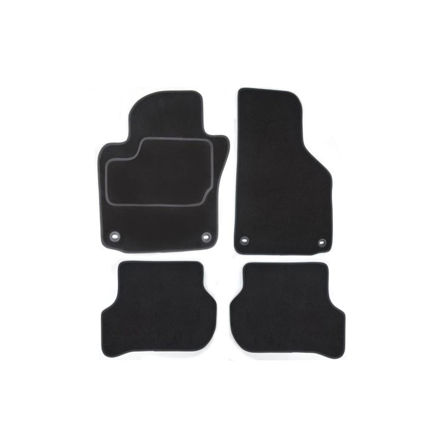 CUSTOPOL Tailored RNT205C Floor mat set for RENAULT KANGOO Textile, Front and Rear, Quantity: 4, Black