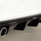 Rieger 00088101 Audi 8V A3 Rear Diffuser for Twin Tailpipe Left & Right - Glossy Black