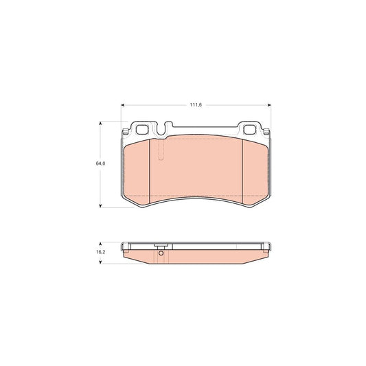 TRW Gdb1735 Brake Pad Set Prepared For Wear Indicator