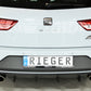 Rieger 00027024 SEAT 5F Leon Cupra Rear Diffuser for Original Tailpipe Left & RIght -  Matte Black