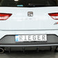 Rieger 00027024 SEAT 5F Leon Cupra Rear Diffuser for Original Tailpipe Left & RIght -  Matte Black