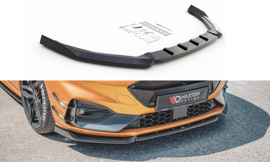 Maxton Design FO-FO-4-ST-FD1T Front Splitter V.7 Ford Focus ST / ST-Line MK4 | Duco Car Parts UK Car Parts