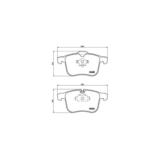 Brembo P 59 046 Brake Pad Set Directional Brake Pads Prepared For Wear Indicator