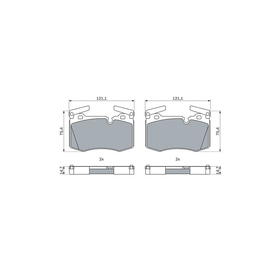 Bosch 0986424918 Brake Pad Set With Anti Squeak Plate With Mounting Manual BP2536