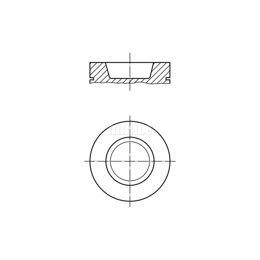 MAHLE ORIGINAL 016 05 01 Piston 85,06 mm, without cooling duct
