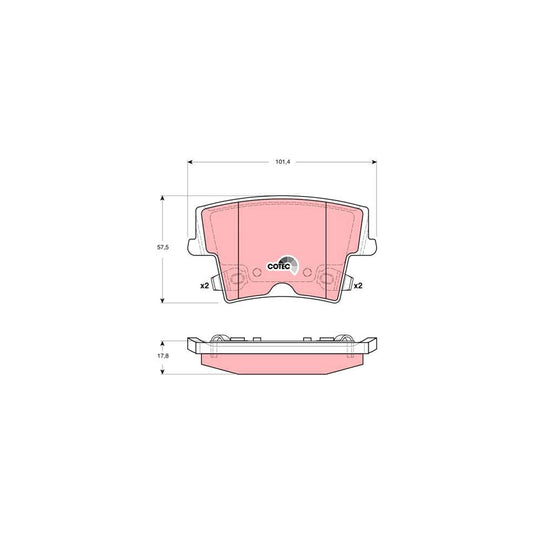 TRW Cotec Gdb4135 Brake Pad Set With Acoustic Wear Warning