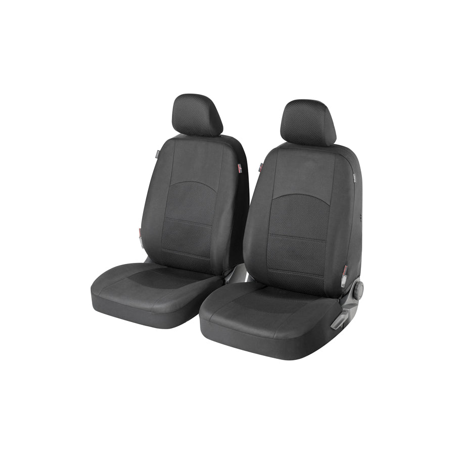 WALSER ZIPP IT Premium 11846 Car seat cover Black, Polyester, Front
