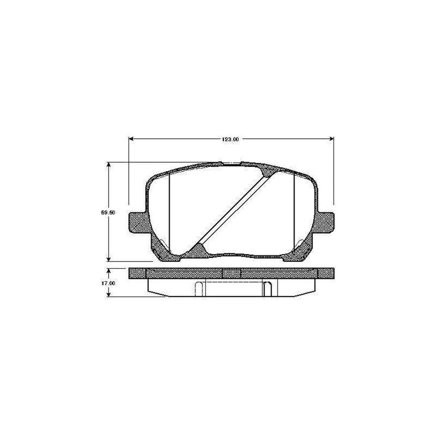 Bosch 0986Tb2430 Brake Pad Set For Toyota Avensis Verso M2 Excl Wear Warning Contact