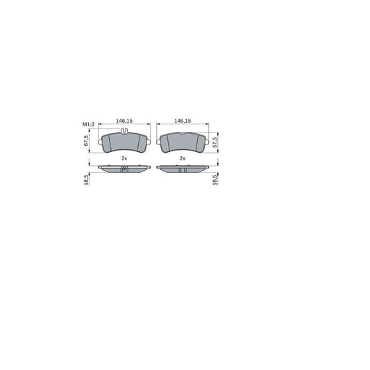 Bosch 0986494764 Brake Pad Set BP1938