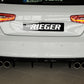 Rieger 00088101 Audi 8V A3 Rear Diffuser for Twin Tailpipe Left & Right - Glossy Black