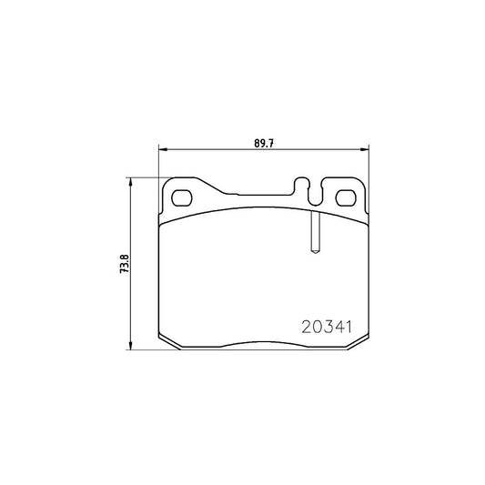 Hella 8DB 355 017 431 Brake Pad Set Prepared For Wear Indicator
