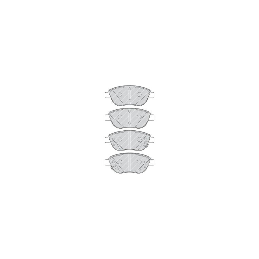 Ferodo Premier Fdb4458 Brake Pad Set For Fiat 500L 351 352 With Acoustic Wear Warning With Accessories