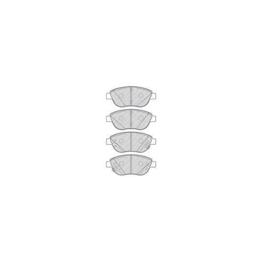 Ferodo Premier Fdb4458 Brake Pad Set For Fiat 500L 351 352 With Acoustic Wear Warning With Accessories