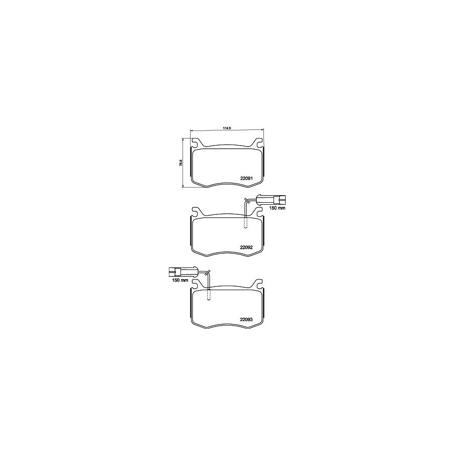 Hella 8DB 355 039 051 Brake Pad Set Incl Wear Warning Contact With Accessories