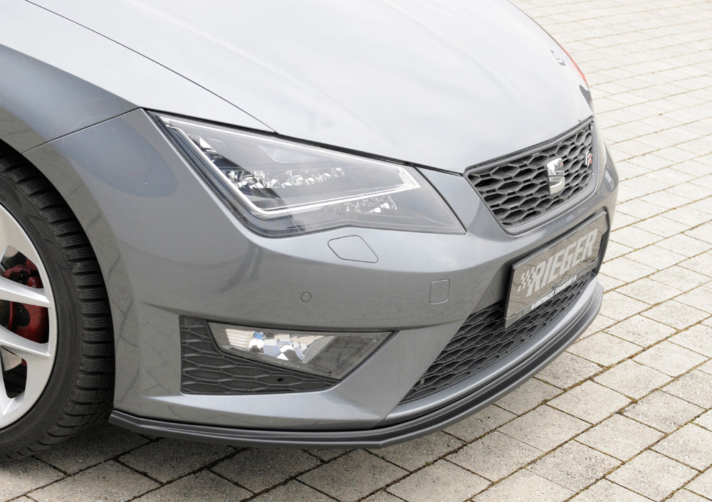 Rieger 00027022 SEAT 5F Front Splitter (Leon FR & Leon Cupra) -  Matte Black