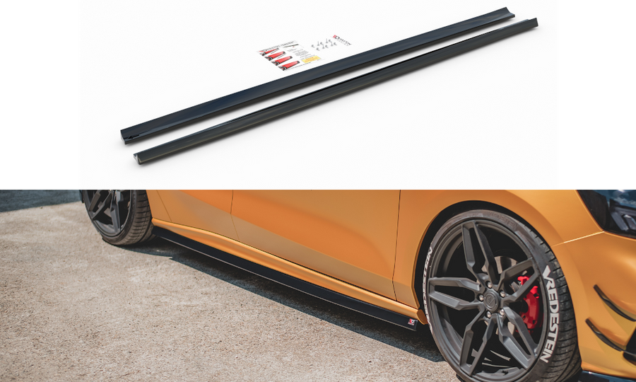 Maxton Design FO-FO-4-ST-SD2T Side Skirts Diffusers V.5 Ford Focus ST / ST-Line MK4 | Duco Car Parts UK Car Parts