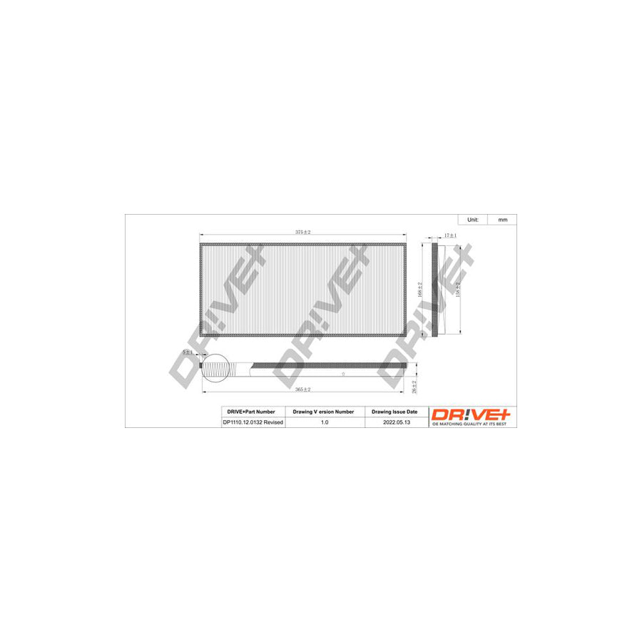 Dr!Ve+ Dp1110.12.0132 Pollen Filter | Duco Car Parts UK Car Parts
