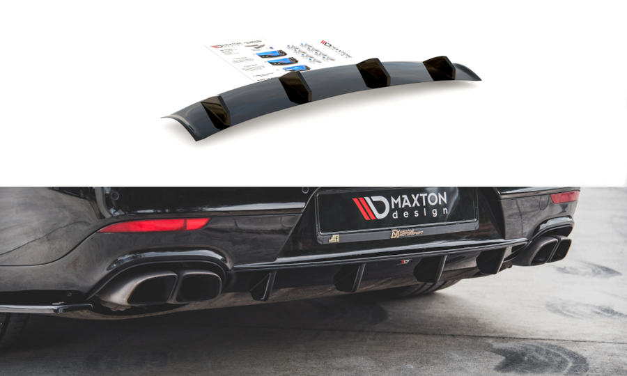 Maxton Design PO-PA-970-T-RS1T Rear Valance Porsche Panamera Turbo 970 (Facelift) | Duco Car Parts UK Car Parts