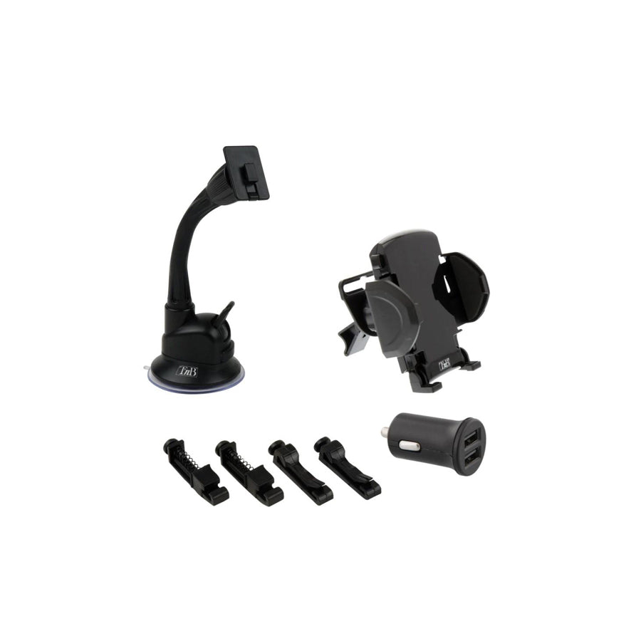 TnB 8685 Car phone holder with ball joint, with charger, cigarette lighter, windscreen, universal 360??