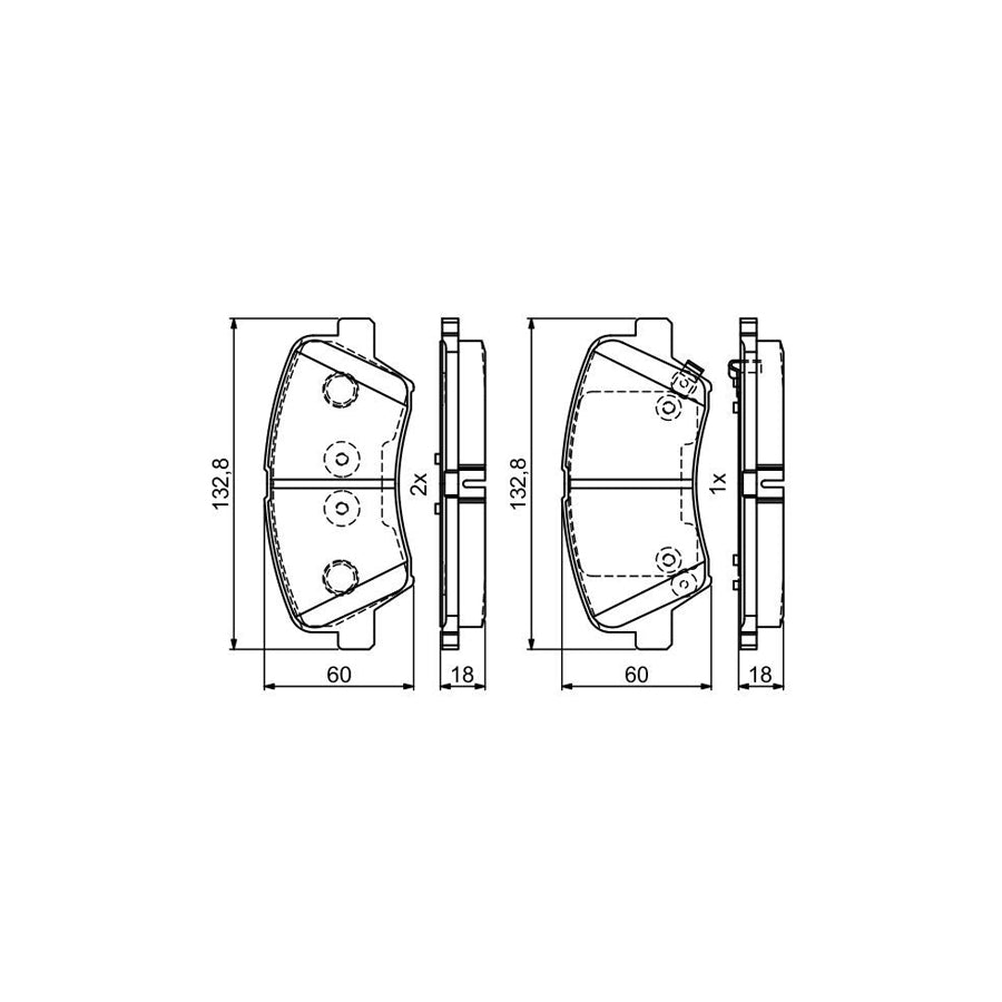 Bosch 0986495410 Brake Pad Set With Acoustic Wear Warning With Anti Squeak Plate With Mounting Manual BP1783
