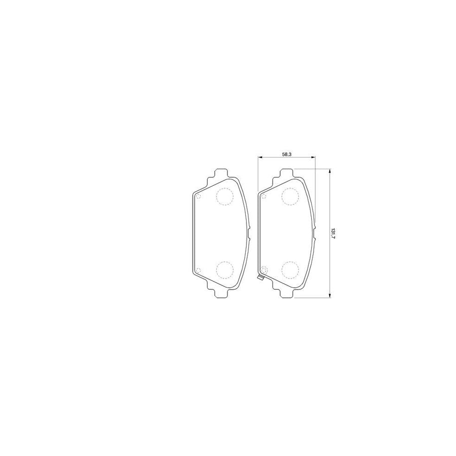 Bosch 0986424663 Brake Pad Set For Honda Accord With Acoustic Wear Warning With Anti Squeak Plate BP379