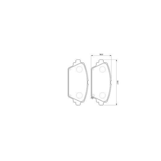 Bosch 0986424663 Brake Pad Set For Honda Accord With Acoustic Wear Warning With Anti Squeak Plate BP379